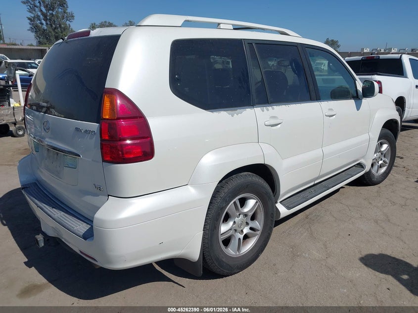 2006 Lexus Gx 470 VIN JTJBT20X360096575 IAAI salvage auction — REAR END, Salvage (California), sold $2,250 on 2026-07-16 (photo 4)
