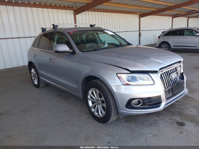 2015 Audi Q5 VIN WA1CFAFP9FA015907 IAAI salvage auction — FRONT END, Salvage Title, sold $1,800 on 2026-07-09 (photo 1)