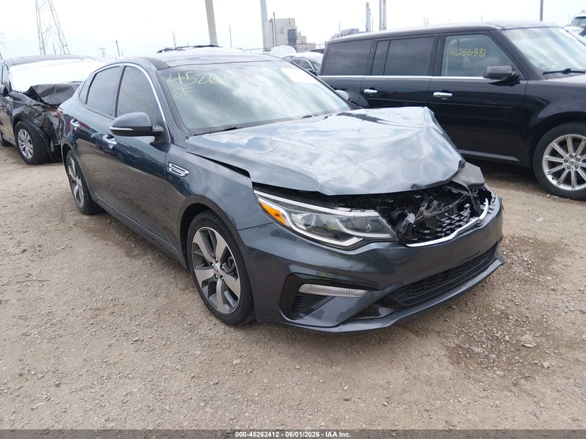 2019 Kia Optima VIN 5XXGT4L37KG376649 IAAI salvage auction — FRONT END, Salvage Title, sold $1,650 on 2026-07-22 (photo 1)
