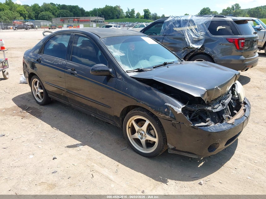 2006 Kia Spectra VIN KNAFE122765275163 IAAI salvage auction — FRONT END, Salvage (Tennessee), sold $25 on 2026-07-15 (photo 1)