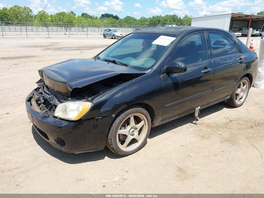 2006 Kia Spectra VIN KNAFE122765275163 IAAI salvage auction — FRONT END, Salvage (Tennessee), sold $25 on 2026-07-15 (photo 2)