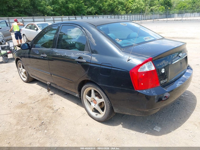 2006 Kia Spectra VIN KNAFE122765275163 IAAI salvage auction — FRONT END, Salvage (Tennessee), sold $25 on 2026-07-15 (photo 3)