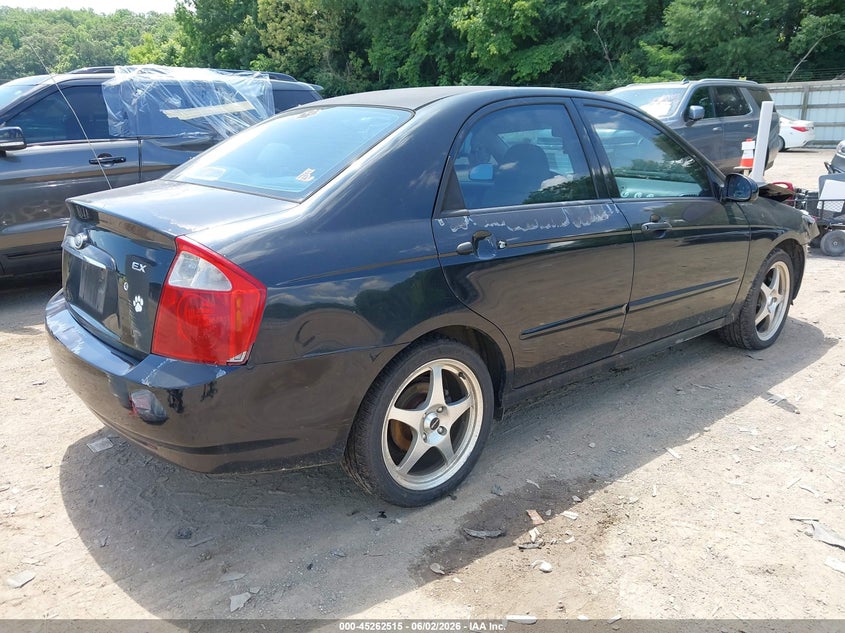 2006 Kia Spectra VIN KNAFE122765275163 IAAI salvage auction — FRONT END, Salvage (Tennessee), sold $25 on 2026-07-15 (photo 4)
