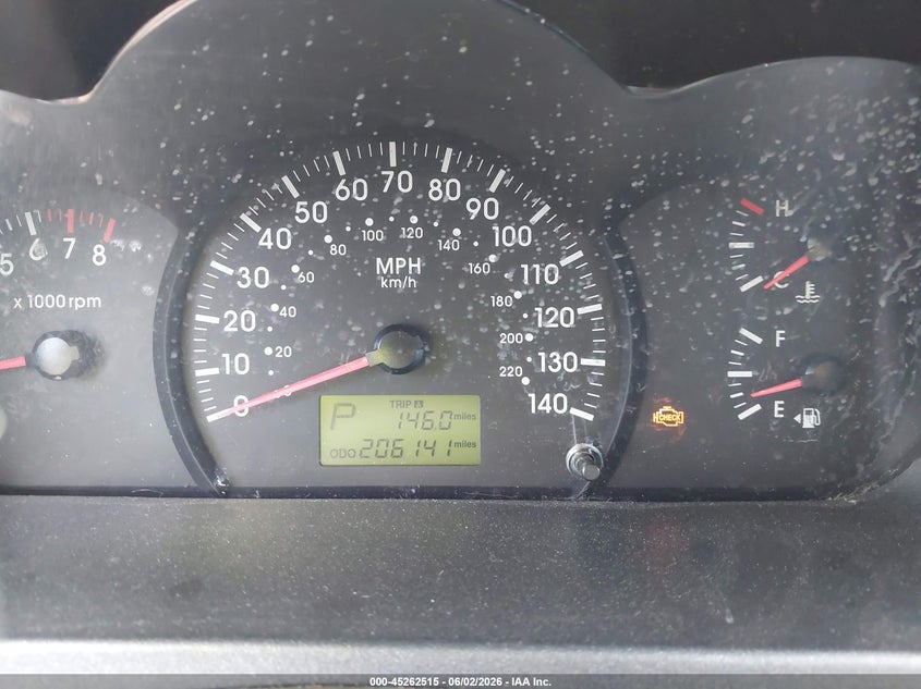 2006 Kia Spectra VIN KNAFE122765275163 IAAI salvage auction — FRONT END, Salvage (Tennessee), sold $25 on 2026-07-15 (photo 7)