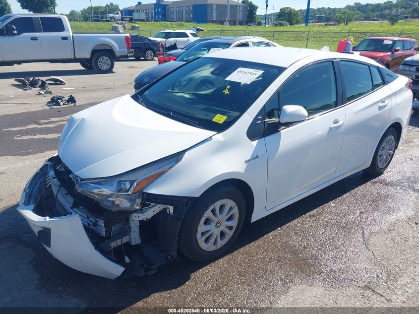 2021 Toyota Prius VIN JTDKAMFU4M3149037 IAAI salvage auction — FRONT END, Salvage Title, sold $6,100 on 2026-07-14 (photo 2)