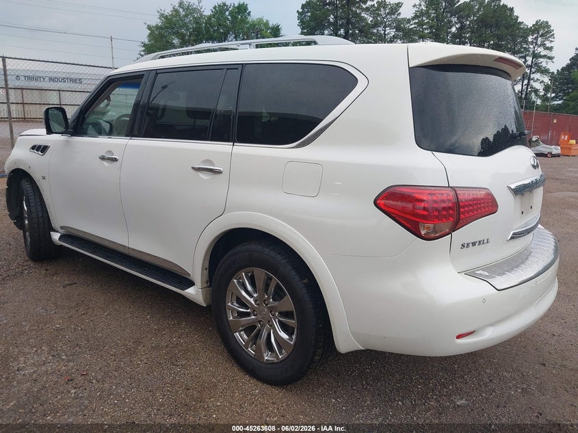 2016 Infiniti Qx80 VIN JN8AZ2ND1G9800219 IAAI salvage auction — FRONT END, Salvage (Texas), sold $6,500 on 2026-07-23 (photo 3)
