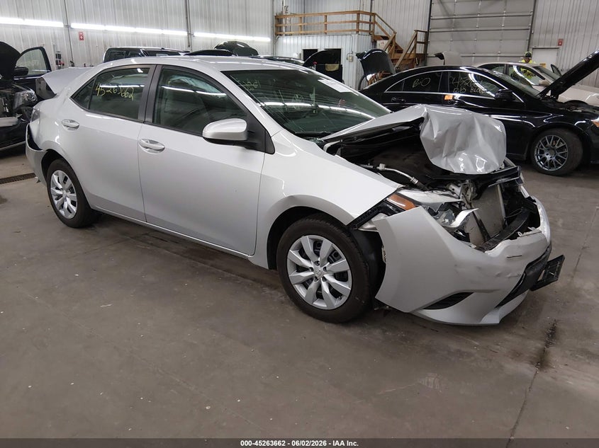 2014 Toyota Corolla VIN 5YFBURHEXEP050340 IAAI salvage auction — FRONT & REAR, Salvage (Minnesota), sold $25 on 2026-07-21 (photo 1)
