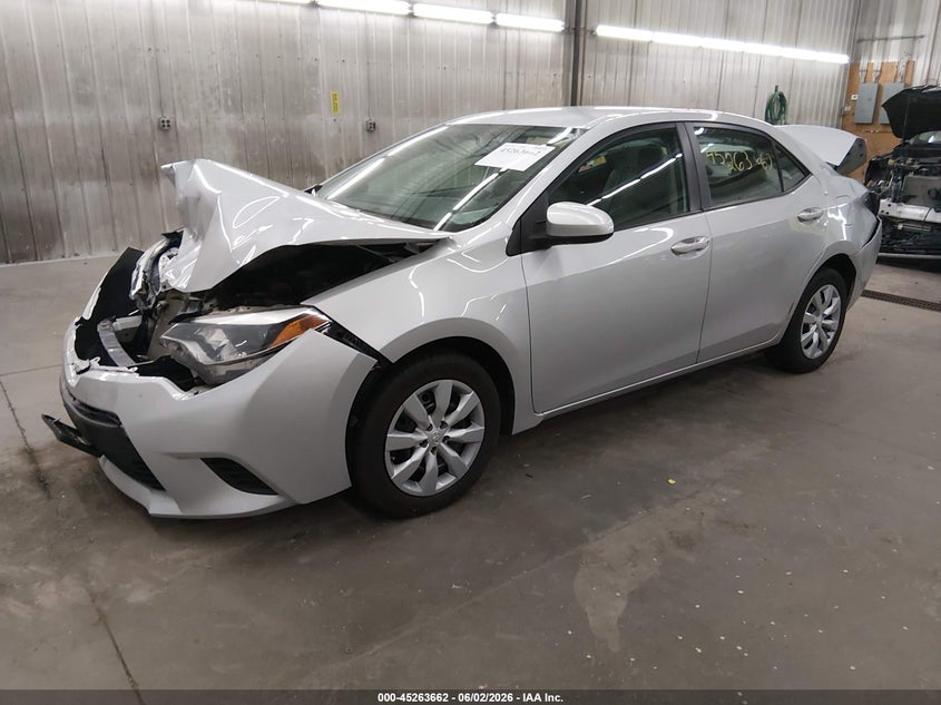 2014 Toyota Corolla VIN 5YFBURHEXEP050340 IAAI salvage auction — FRONT & REAR, Salvage (Minnesota), sold $25 on 2026-07-21 (photo 2)