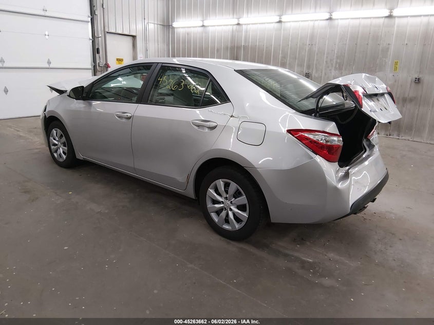 2014 Toyota Corolla VIN 5YFBURHEXEP050340 IAAI salvage auction — FRONT & REAR, Salvage (Minnesota), sold $25 on 2026-07-21 (photo 3)