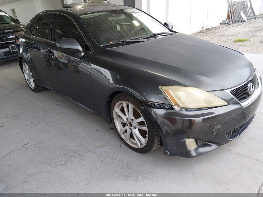 2006 Lexus Is VIN JTHBK262X62018637 IAAI salvage auction — NORMAL WEAR, Clear (Florida), sold $225 on 2026-07-15 (photo 1)