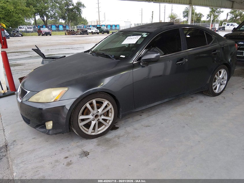 2006 Lexus Is VIN JTHBK262X62018637 IAAI salvage auction — NORMAL WEAR, Clear (Florida), sold $225 on 2026-07-15 (photo 2)