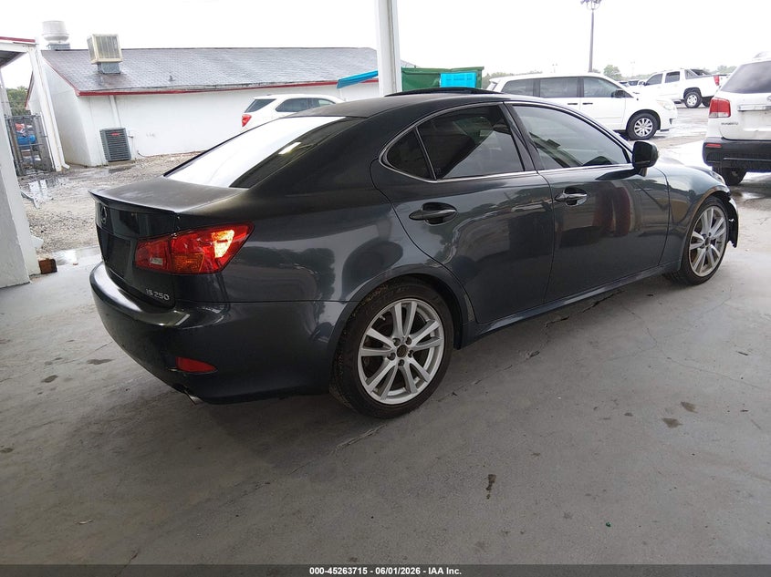 2006 Lexus Is VIN JTHBK262X62018637 IAAI salvage auction — NORMAL WEAR, Clear (Florida), sold $225 on 2026-07-15 (photo 4)