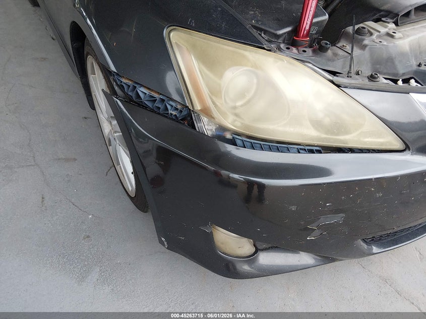2006 Lexus Is VIN JTHBK262X62018637 IAAI salvage auction — NORMAL WEAR, Clear (Florida), sold $225 on 2026-07-15 (photo 6)