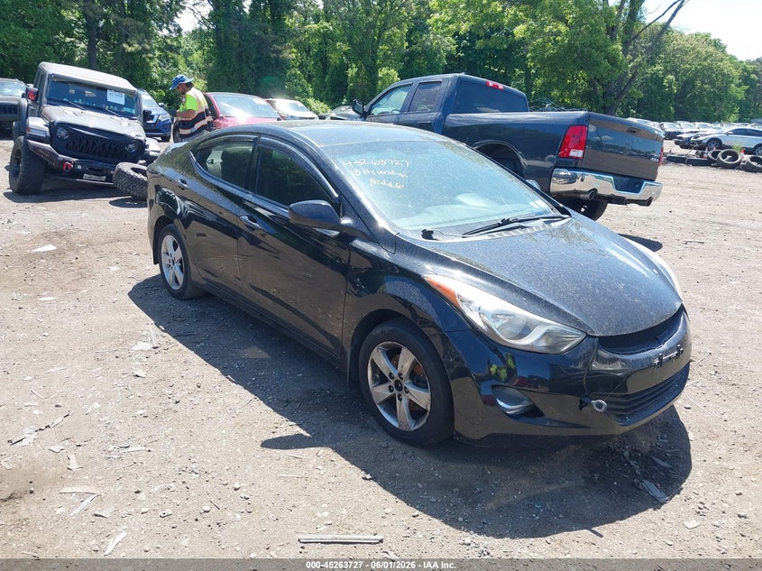2013 Hyundai Elantra VIN KMHDH4AE4DU656630 IAAI salvage auction — NORMAL WEAR, Clear (New York), sold $425 on 2026-07-14 (photo 1)