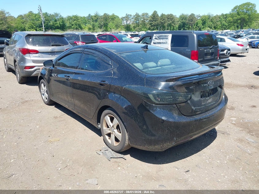 2013 Hyundai Elantra VIN KMHDH4AE4DU656630 IAAI salvage auction — NORMAL WEAR, Clear (New York), sold $425 on 2026-07-14 (photo 3)