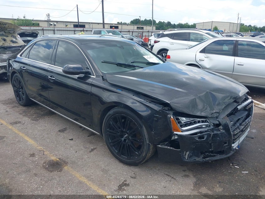 2014 Audi A8 VIN WAURGAFD3EN002481 IAAI salvage auction — FRONT END, Salvage Title, sold $1,100 on 2026-07-29 (photo 1)
