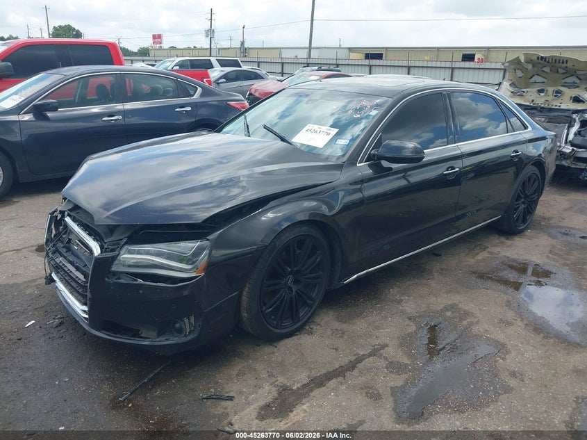2014 Audi A8 VIN WAURGAFD3EN002481 IAAI salvage auction — FRONT END, Salvage Title, sold $1,100 on 2026-07-29 (photo 2)