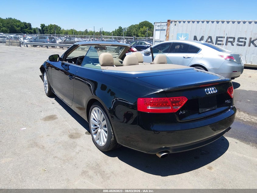 2011 Audi A5 VIN WAULFAFH0BN010786 IAAI salvage auction — FRONT END, Salvage (North Carolina), sold $2,375 on 2026-09-13 (photo 3)