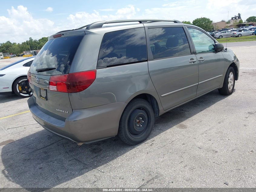 2004 Toyota Sienna VIN 5TDZA23C64S206349 IAAI salvage auction — NORMAL WEAR, Clear (Florida), sold $650 on 2026-07-09 (photo 4)