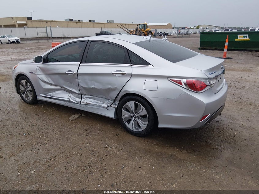 2015 Hyundai Sonata VIN KMHEC4A46FA121586 IAAI salvage auction — LEFT SIDE, Salvage Title, sold $725 on 2026-07-10 (photo 3)