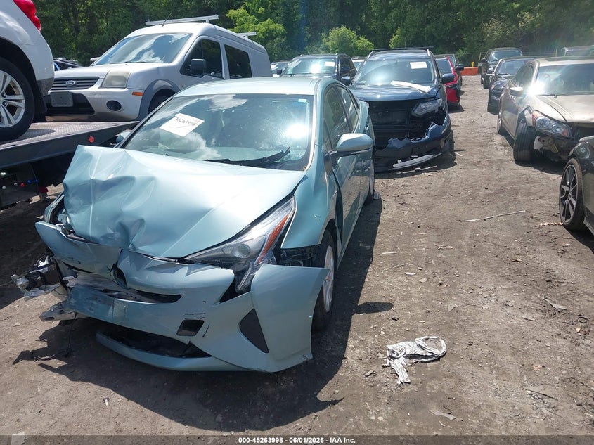 2016 Toyota Prius VIN JTDKBRFU1G3017772 IAAI salvage auction — RIGHT FRONT, Clear (Massachusetts), sold $1,350 on 2026-07-28 (photo 2)