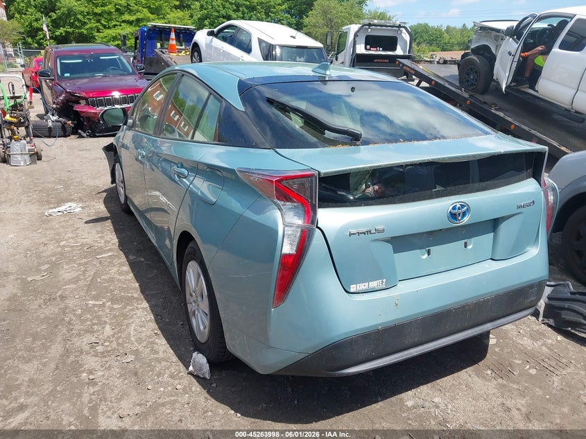 2016 Toyota Prius VIN JTDKBRFU1G3017772 IAAI salvage auction — RIGHT FRONT, Clear (Massachusetts), sold $1,350 on 2026-07-28 (photo 3)