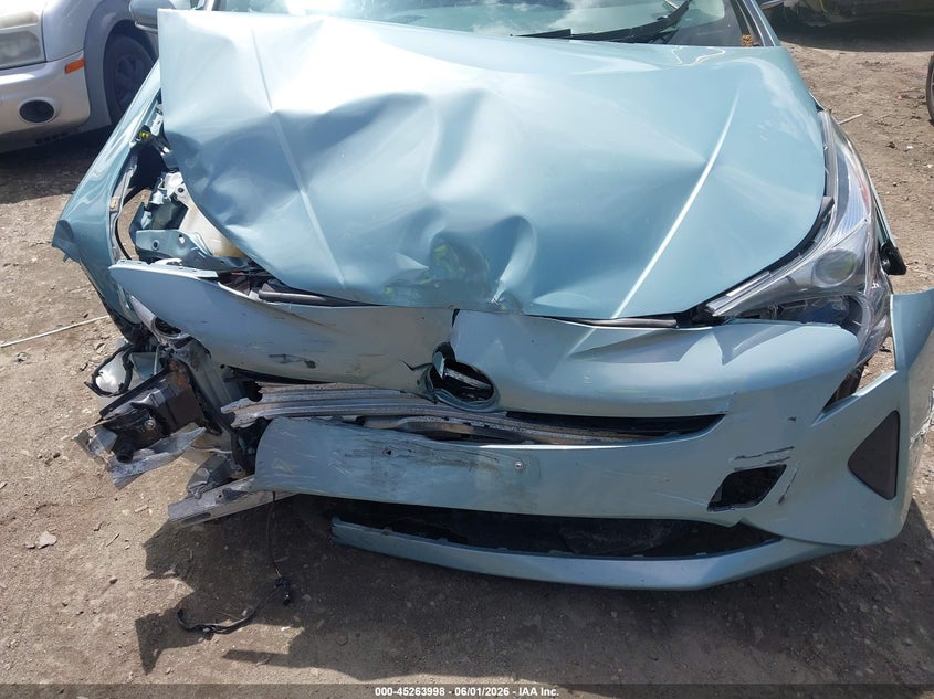 2016 Toyota Prius VIN JTDKBRFU1G3017772 IAAI salvage auction — RIGHT FRONT, Clear (Massachusetts), sold $1,350 on 2026-07-28 (photo 6)