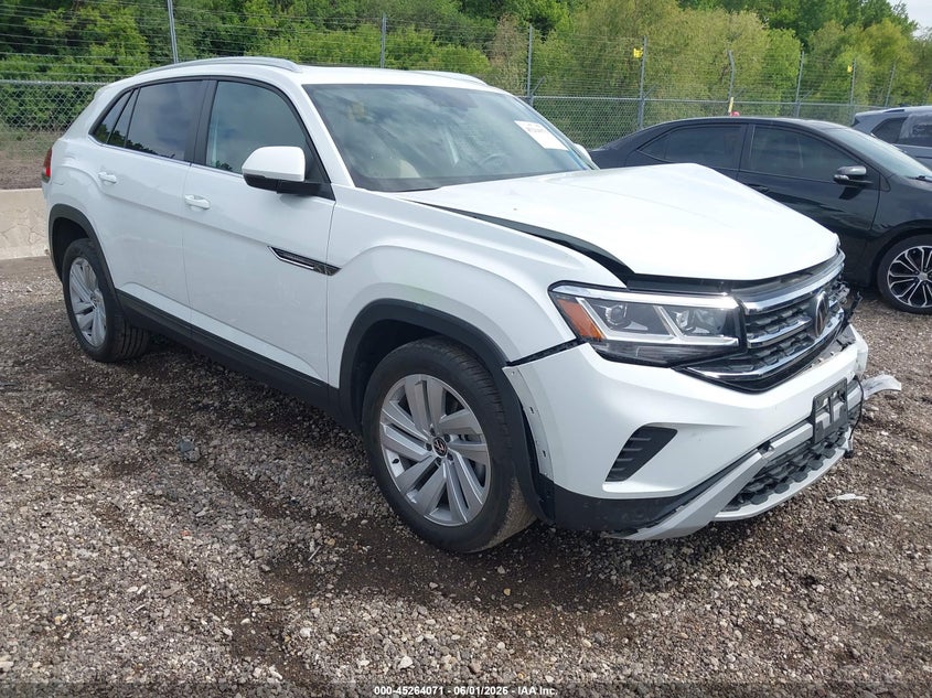 2023 Volkswagen Atlas cross sport VIN 1V2KE2CA9PC215250 IAAI salvage auction — FRONT END, Salvage (Illinois), sold $8,775 on 2026-08-18 (photo 1)