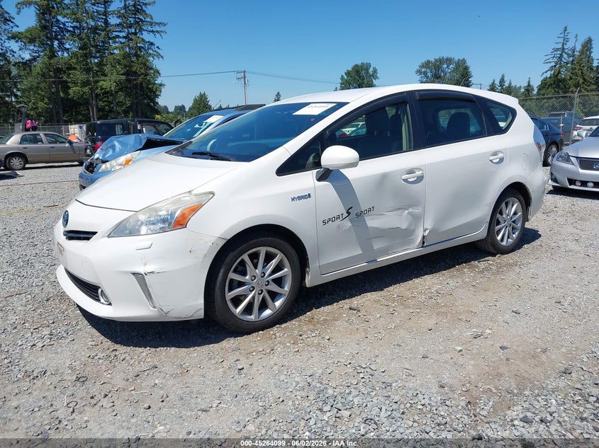 2013 Toyota Prius v VIN JTDZN3EU3D3258667 IAAI salvage auction — LEFT SIDE, Salvage Title, sold $1,600 on 2026-07-22 (photo 2)