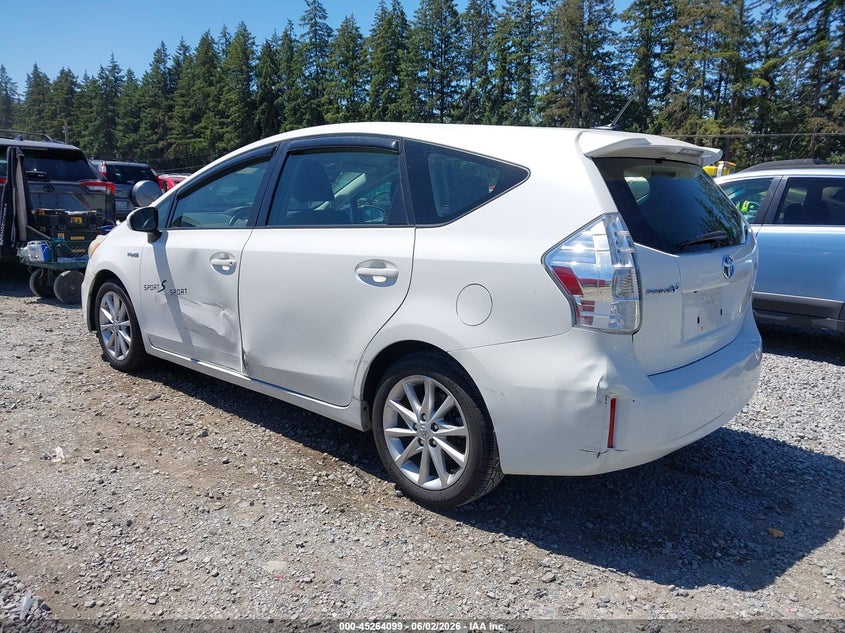 2013 Toyota Prius v VIN JTDZN3EU3D3258667 IAAI salvage auction — LEFT SIDE, Salvage Title, sold $1,600 on 2026-07-22 (photo 3)