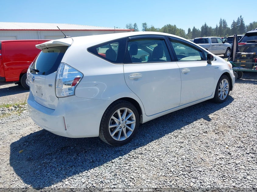 2013 Toyota Prius v VIN JTDZN3EU3D3258667 IAAI salvage auction — LEFT SIDE, Salvage Title, sold $1,600 on 2026-07-22 (photo 4)