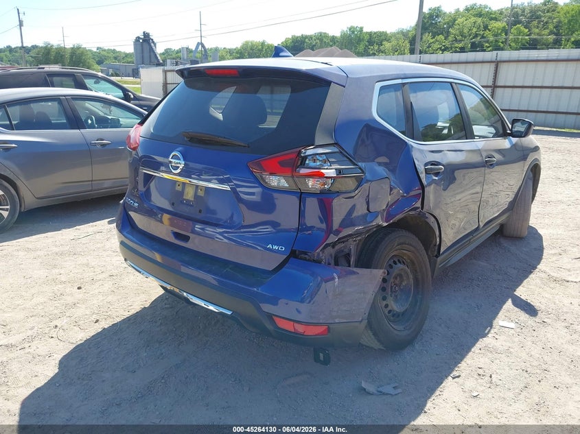 2018 Nissan Rogue VIN JN8AT2MV9JW302533 IAAI salvage auction — RIGHT REAR, Salvage Title, sold $800 on 2026-07-29 (photo 4)