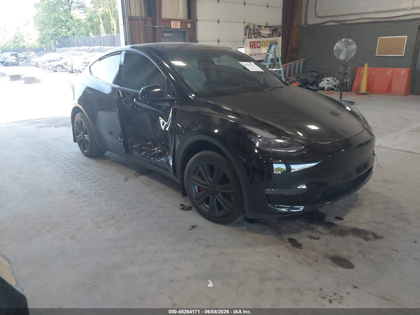 2023 Tesla Model y VIN 7SAYGDEE8PA105570 IAAI salvage auction — SIDE, Mv-907A (New York), sold $8,100 on 2026-07-22 (photo 1)