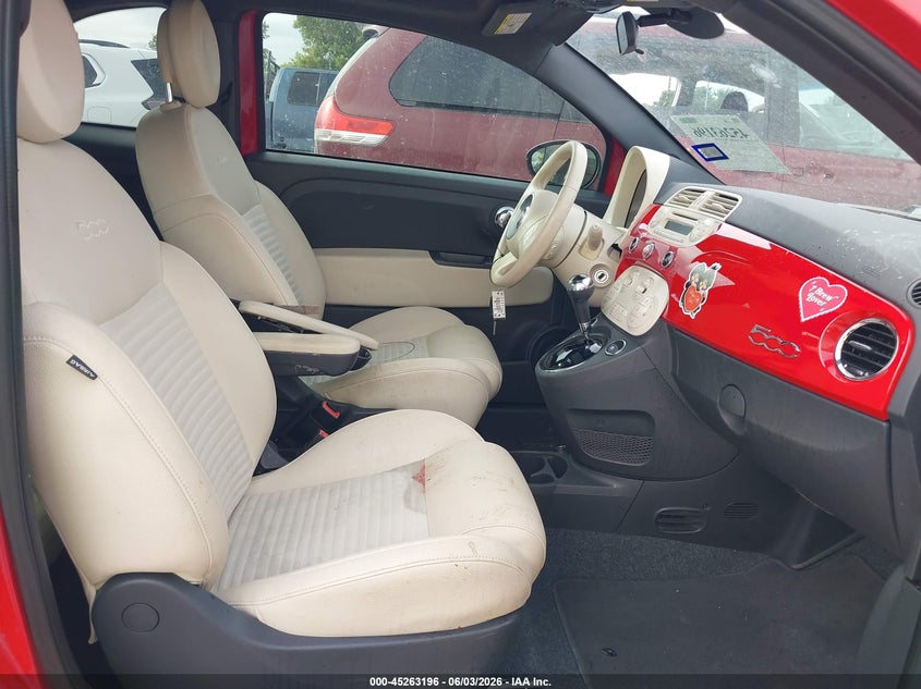 2014 Fiat 500 VIN 3C3CFFBR3ET242385 IAAI salvage auction — LEFT FRONT, Original (Texas), sold $1,550 on 2026-08-17 (photo 5)