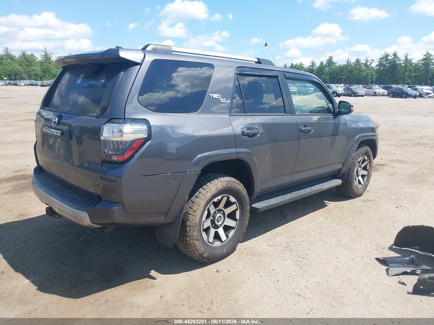 2018 Toyota 4runner VIN JTEBU5JR3J5527490 IAAI salvage auction — LEFT FRONT, Salvage (New Hampshire), sold $9,450 on 2026-08-21 (photo 4)
