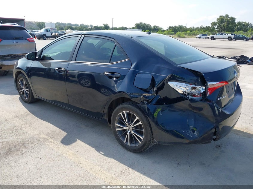 2019 Toyota Corolla VIN 5YFBURHE4KP939047 IAAI salvage auction — LEFT REAR, Original (Texas), sold $3,250 on 2026-07-23 (photo 3)