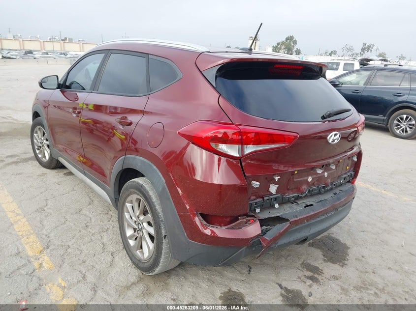 2017 Hyundai Tucson VIN KM8J33A41HU396115 IAAI salvage auction — REAR END, Salvage Title, sold $3,150 on 2026-07-17 (photo 3)