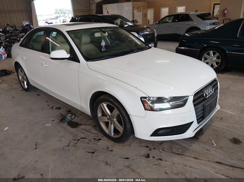 2014 Audi A4 VIN WAUAFAFL8EN043647 IAAI salvage auction — NORMAL WEAR, Certificate Of Origin (West Virginia), sold $400 on 2026-07-06 (photo 1)