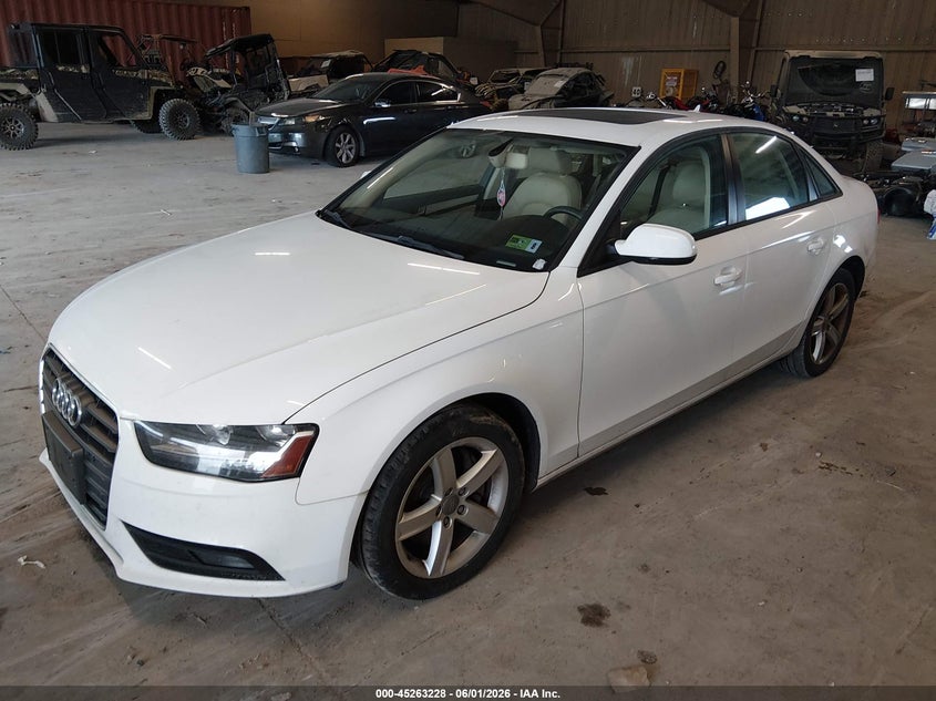 2014 Audi A4 VIN WAUAFAFL8EN043647 IAAI salvage auction — NORMAL WEAR, Certificate Of Origin (West Virginia), sold $400 on 2026-07-06 (photo 2)