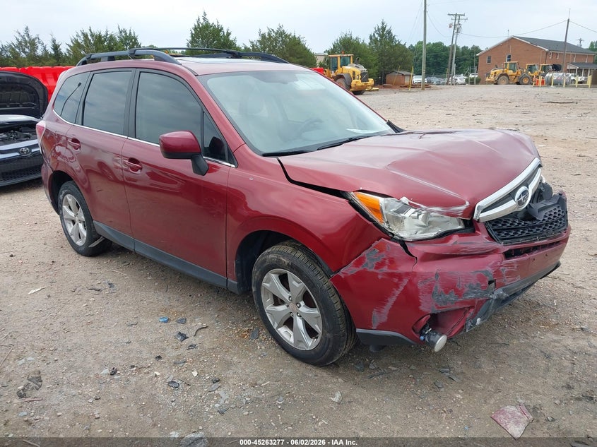 2015 Subaru Forester VIN JF2SJAHC6FH511136 IAAI salvage auction — FRONT END, Salvage (North Carolina), sold $25 on 2026-07-27 (photo 1)