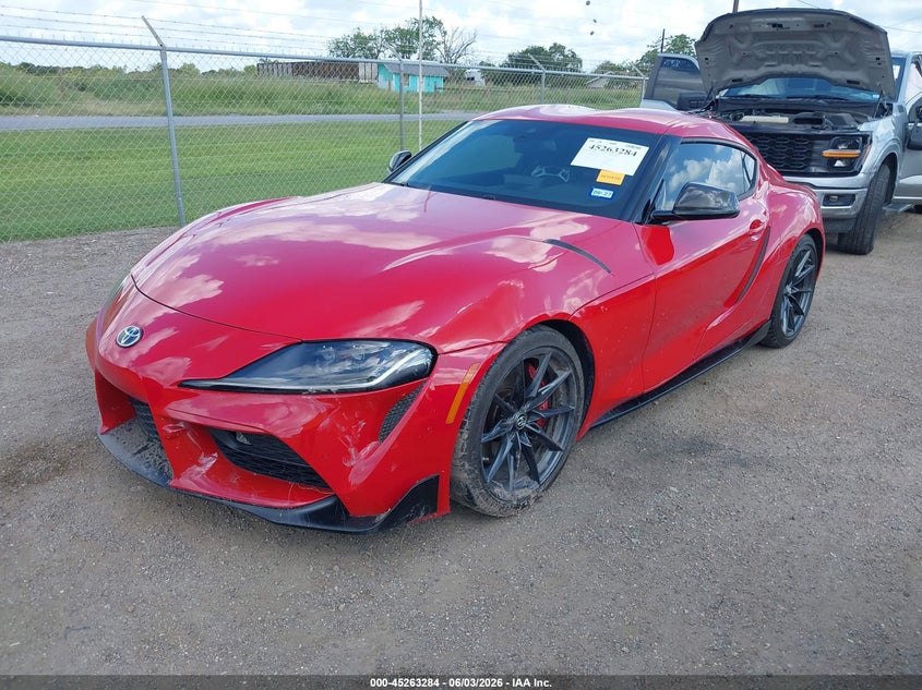 2026 Toyota Supra VIN WZ1DB0G09TW071959 IAAI salvage auction — WATER/FLOOD, Salvage (Texas), sold $30,000 on 2026-08-07 (photo 2)