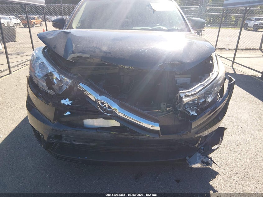 2016 Toyota Highlander VIN 5TDDKRFH6GS351242 IAAI salvage auction — FRONT END, Salvage Title, sold $8,100 on 2026-07-23 (photo 6)
