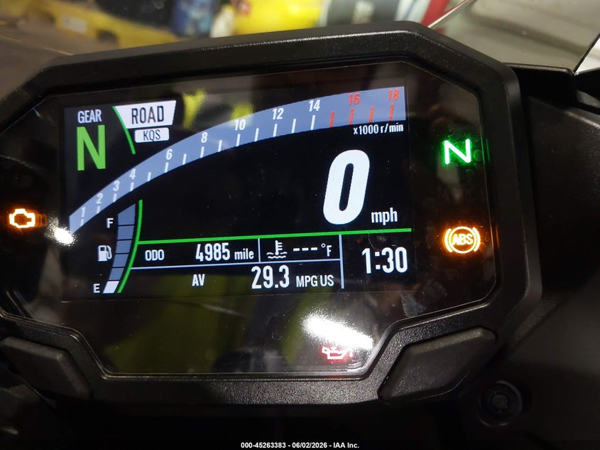 2024 Kawasaki Zx VIN JKBZXJJ10RA000108 IAAI salvage auction — FRONT END, Salvage Title, sold $5,100 on 2026-07-07 (photo 7)