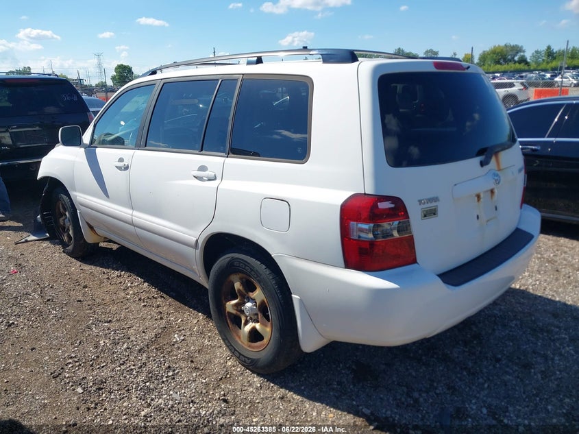 2005 Toyota Highlander VIN JTEGD21A750119480 IAAI salvage auction — NORMAL WEAR, Clear (Illinois), sold $425 on 2026-07-22 (photo 3)
