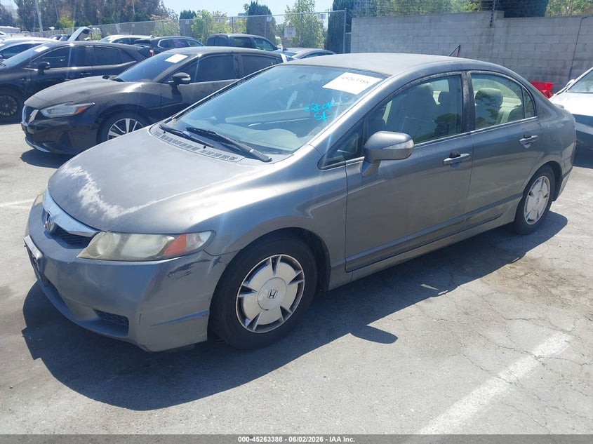 2010 Honda Civic hybrid VIN JHMFA3F26AS007427 IAAI salvage auction — RIGHT SIDE, Salvage (California), sold $650 on 2026-07-30 (photo 2)