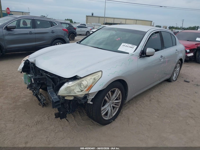 2011 Infiniti G37 VIN JN1CV6AP8BM502637 IAAI salvage auction — FRONT & REAR, Rebuildable (Florida), sold $550 on 2026-07-07 (photo 2)