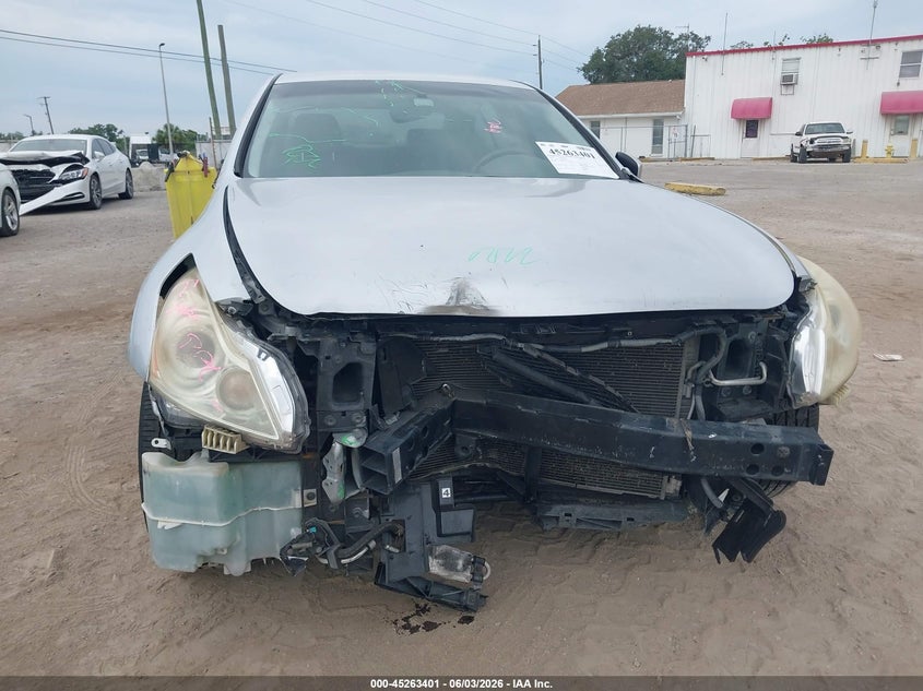 2011 Infiniti G37 VIN JN1CV6AP8BM502637 IAAI salvage auction — FRONT & REAR, Rebuildable (Florida), sold $550 on 2026-07-07 (photo 6)