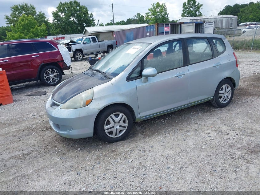 2007 Honda Fit VIN JHMGD38497S020384 IAAI salvage auction — NORMAL WEAR, Clear-Dealer Only (North Carolina), sold $300 on 2026-07-14 (photo 2)