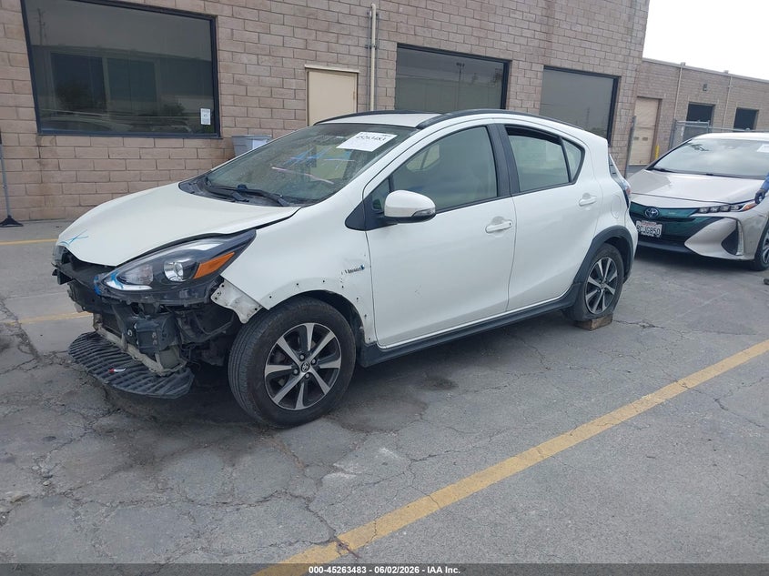 2018 Toyota Prius c VIN JTDKDTB35J1600448 IAAI salvage auction — FRONT END, Salvage Title, sold $3,000 on 2026-07-08 (photo 2)