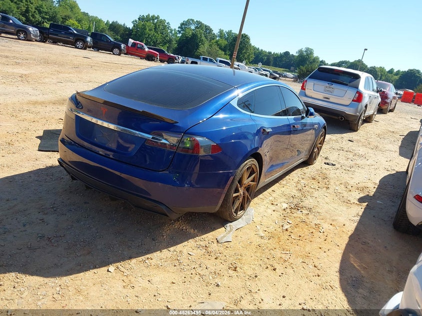2015 Tesla Model s VIN 5YJSA1E21FF103704 IAAI salvage auction — FRONT END, Salvage Title, sold $3,975 on 2026-09-03 (photo 4)